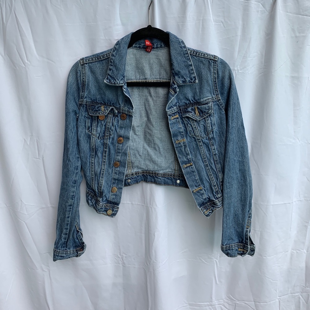 Cropped jean jacket